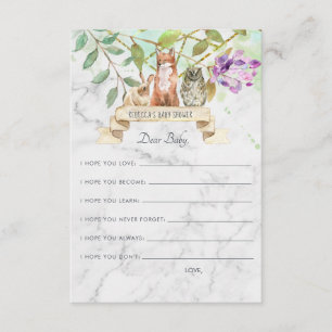 De Informações Desejos para a floresta elegante do cartão   do