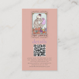 De Informações Detalhes do Casamento Cartão Tarot Gótico QR