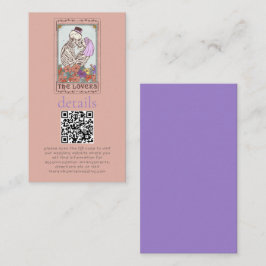 De Informações Detalhes do Casamento Cartão Tarot Gótico QR