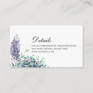 De Informações Detalhes do casamento das flores roxas. Cartão flo
