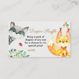 De Informações Floresta Animal - Cartão Raffle Fralda