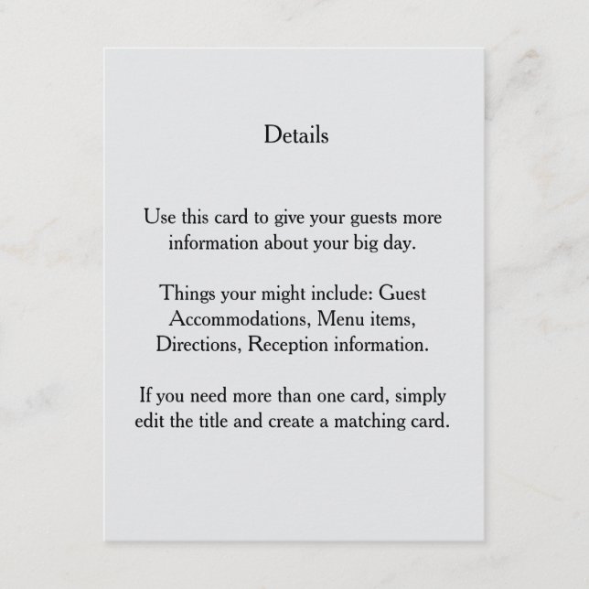 De Informações Inserir Cartão (Frente)