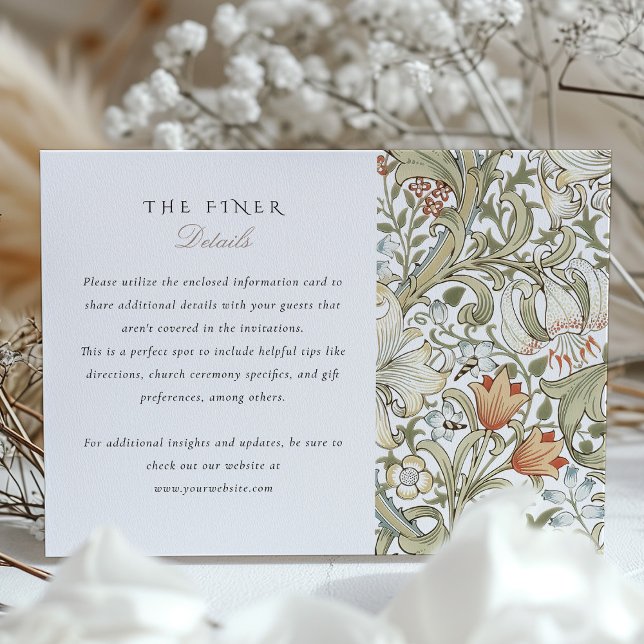 De Informações O Cartão Mais Pormenorizado Lily William Morris (Criador carregado)