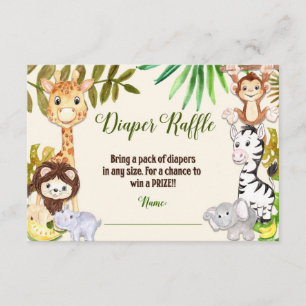 De Informações Raffle da fralda da selva, cartão do Raffle da