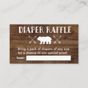 De Informações Rustic Mountain - Cartão Raffle Fralda