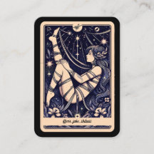 Tarot shibari boho visitante cartão personalizável