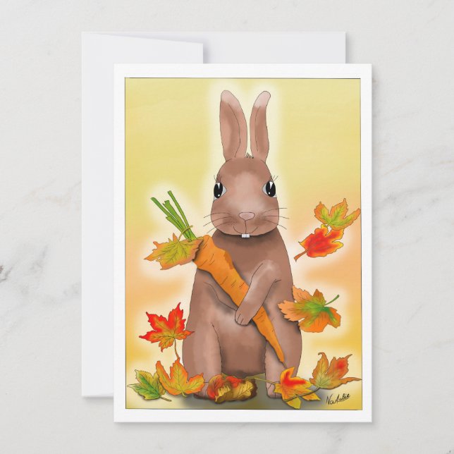 DE Karte Hase im Herbst (Frente)