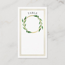 De Lugar Cartão Faux Ouro Wreath Place