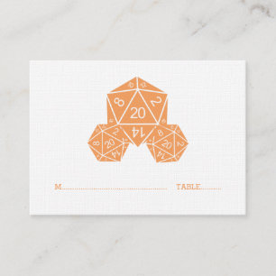 De Lugar Cartão Laranja D20 Dice Place