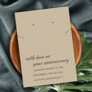 DE LUGAR CARTÃO RUSTIC KRAFT ANNIVERSARY NECKLACE EARRD