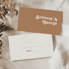 De Lugar Retro Beach | Cartão Brown Flat Place