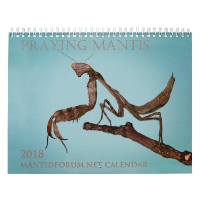 de Mantidforum.net calendário 2018 de parede (Capa)