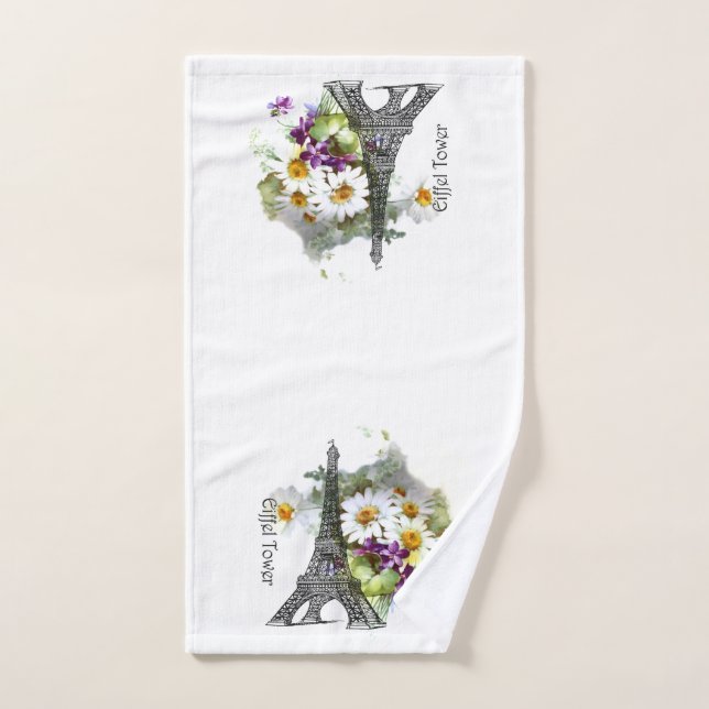 De Mão A Torre Eiffel Torre Disies Violeta A Toalha Român (Toalha de mão)