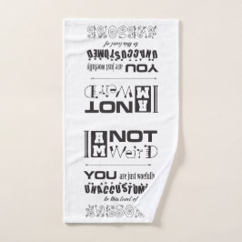 De Mão Não sou estranho! Toalha