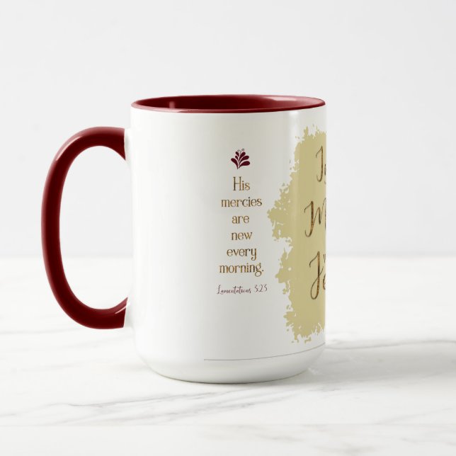 "Dê-me Jesus" caneca combinado de 15 onças (o (Esquerda)