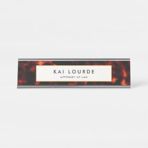 De Mesa Advogado Elegante TortoisesInferno Placa