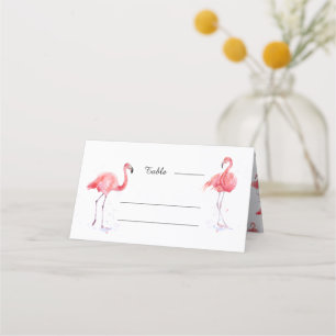 De Mesa Belo Cartão Flamingo Watercolor