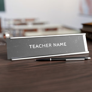 De Mesa Chalkboard Teacher ou Tutor Desk Name Placa