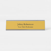 Cor Goldenrod Placa Profissional Elegante Moderno