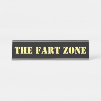 De Mesa Fart Zone Gag Desk Name Placa