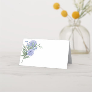 De Mesa Nome dobrado Inserir Hydrangeas Azuis do Cartão
