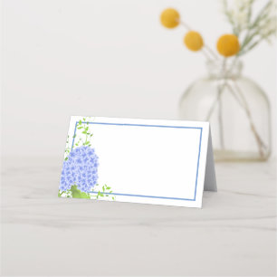 De Mesa Nome dobrado Inserir Hydrangeas Azuis do Cartão