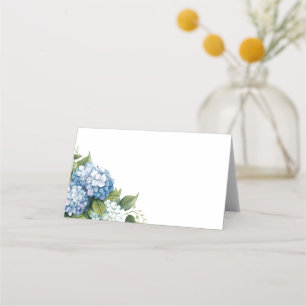 De Mesa Nome dobrado Inserir Hydrangeas Azuis do Cartão