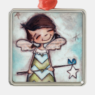 De Metal Anjo da natividade - ornamento superior