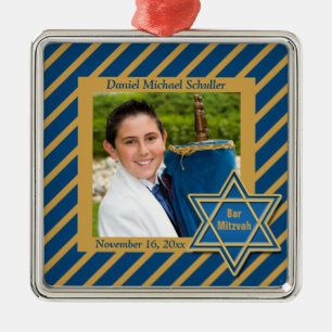 De Metal Bar Mitzvah Foto Keepsaem Ornamento Metálico