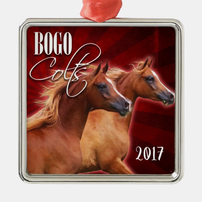 De Metal BOGO estourou o ornamento 2017 (Frente)