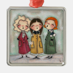 De Metal Caroling, Caroling - ornamento quadrado superior