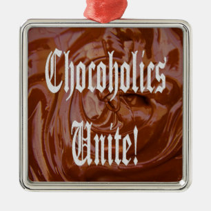 De Metal Chocolates Unir Ornamento Quadrado Premium