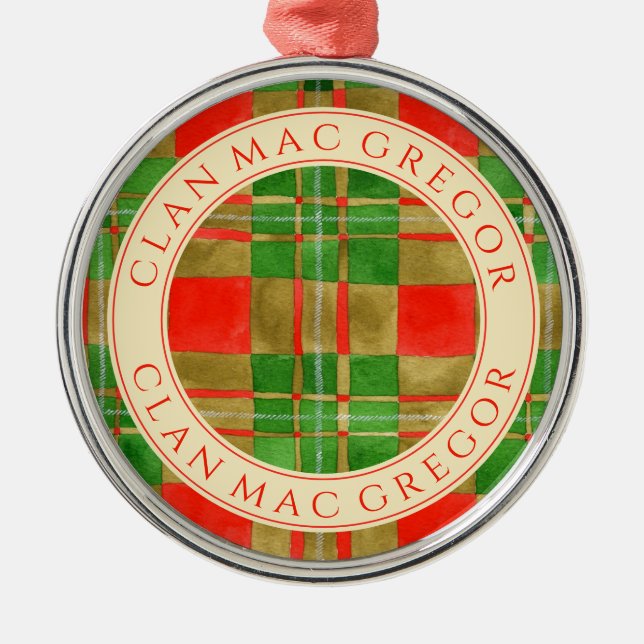 De Metal CLAN MAC GREGOR Ornamento Redondo Premium (Frente)