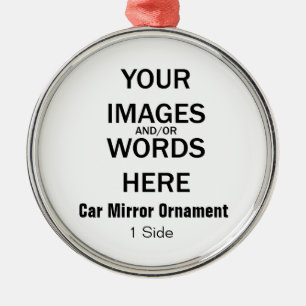 De Metal DIY - Ornamento do espelho do carro (1 Lado)