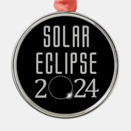 De Metal Eclipse Solar 2024 Ornamento Comemorativo