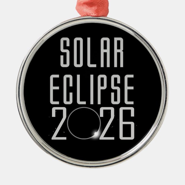 De Metal Eclipse Solar 2026 Ornamento Comemorativo (Frente)