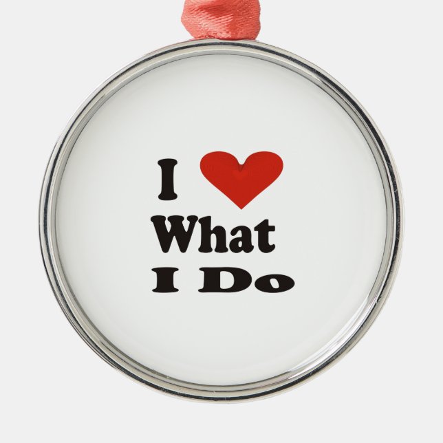 De Metal Eu Amo O Que Eu Faço Ornamento Cerâmico (Frente)