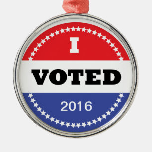 De Metal Eu votei o ornamento