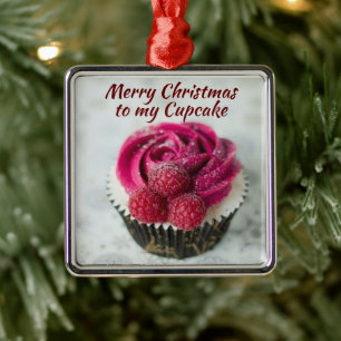DE METAL **FELIZ NATAL PARA MEU CUPCAKE** ORNAMENTO