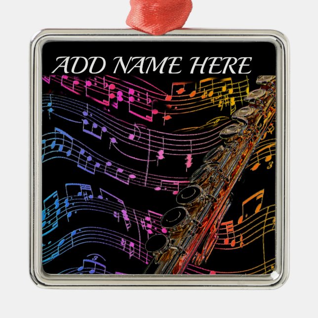 De Metal Flute é a minha pasta - Ornamento metálico (Frente)