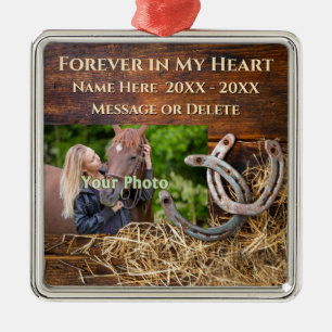 De Metal FOTO Rústica Personalizada, Ornamento Memorial do
