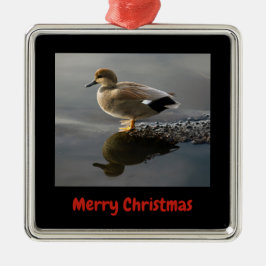 De Metal Gadwell Duck Feliz Natal Ornamento Metálico
