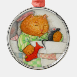 De Metal GATINHO COZY - Ornamento Redondo Premium