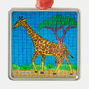 De Metal Girafa - Ornamento Premium