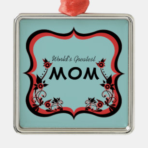 De Metal Grande Ornamento Mãe do Mundo Floral Sassy