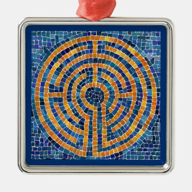 De Metal LABYRINTH IV Ornamento Quadrado Premium (Frente)