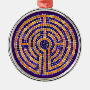 De Metal LABYRINTH MOSAIC - Ornamento Redondo Premium