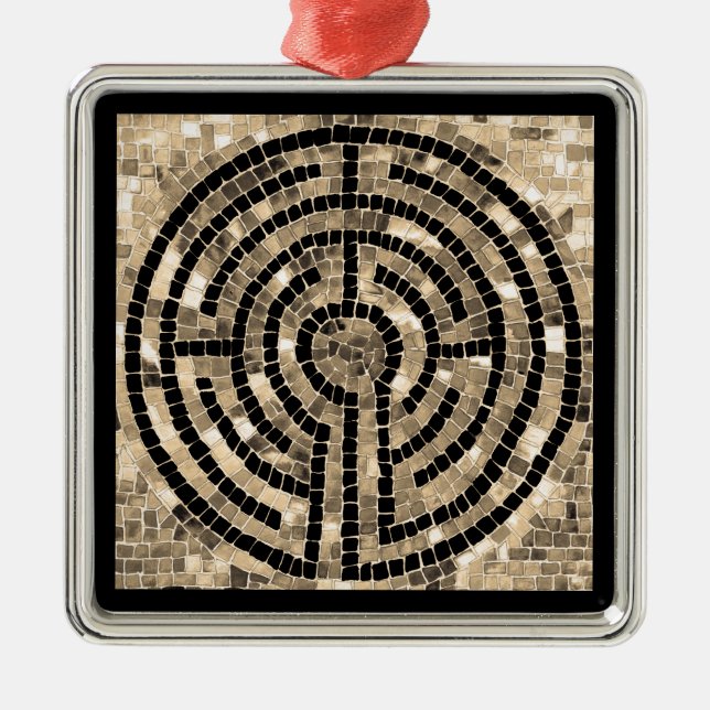 De Metal LABYRINTH V Ornamento Quadrado Premium (Frente)