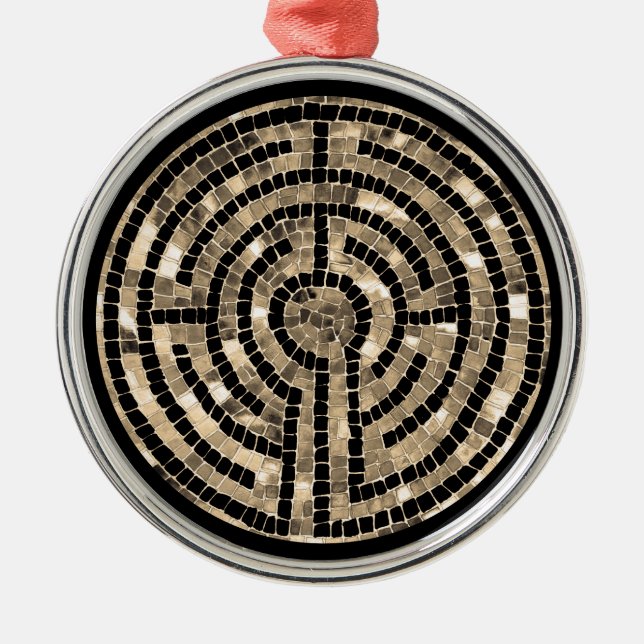 De Metal LABYRINTH V Ornamento Redondo Premium (Frente)