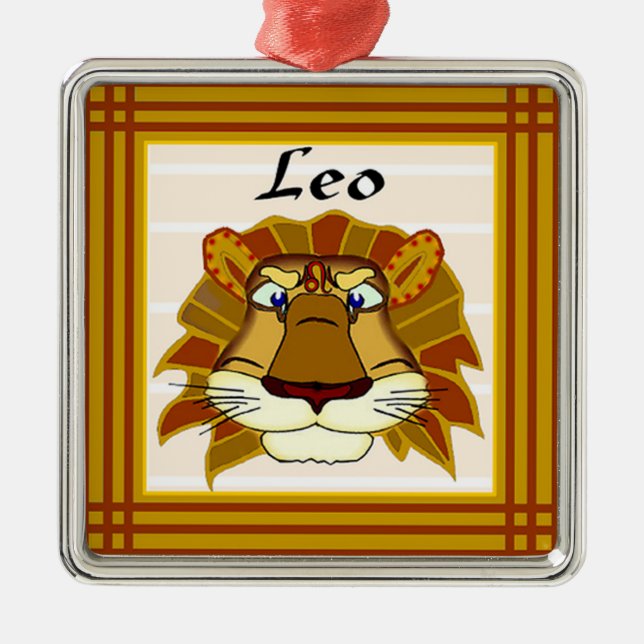 De Metal Leo o ornamento do leão (Frente)